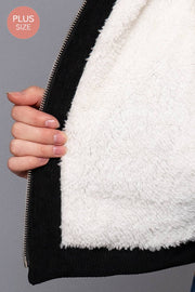 Faux Fur Corduroy Puffer Vest