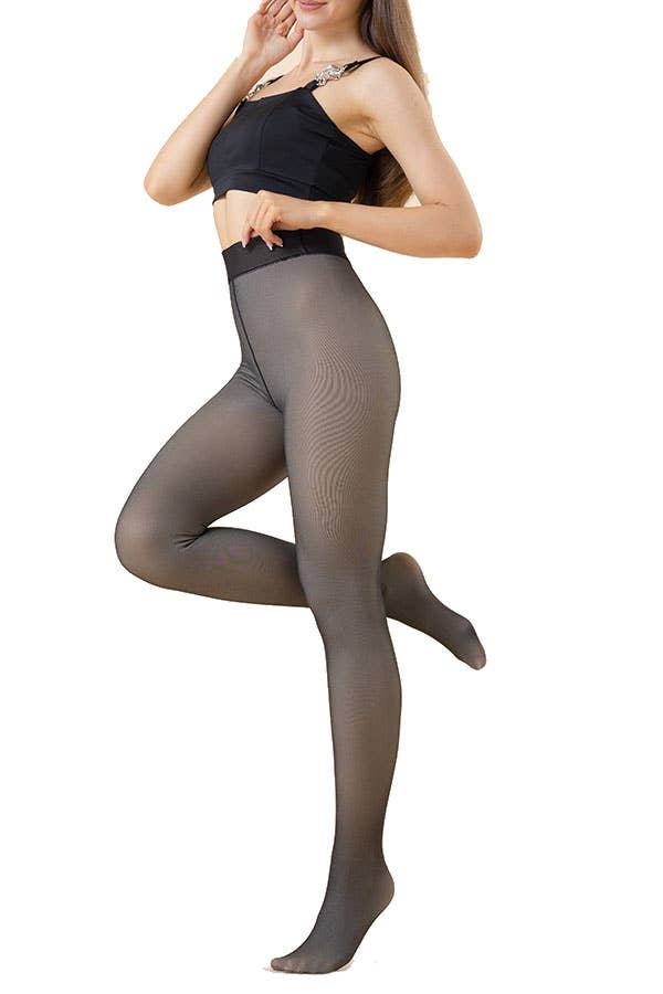 Winter warm fleece tights  hosiery with sculpting butt tight